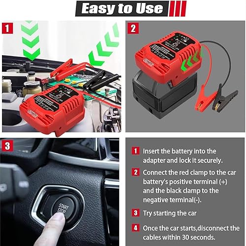 Miniatura 6 de TPDL Abrazaderas de cable de puente de batería de alta resistencia para Milwaukke para batería M.18 de 18 V, convertido en amplificador automotriz