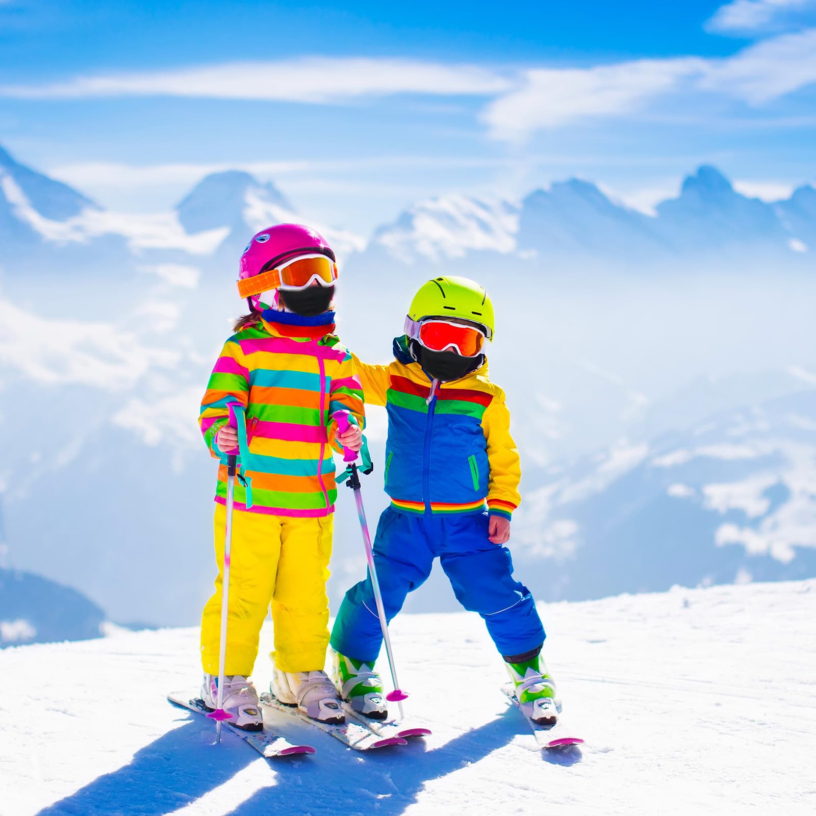 3 Piezas Pasamontañas para niños, Multifuncional Prueba de Viento Ajustable Máscara De Esquí Ciclismo, Pasamontañas Térmico de Invierno Niños