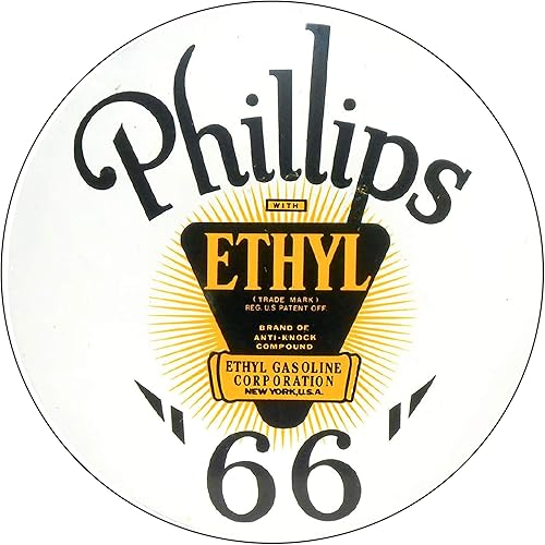 Miniatura 354 de Brotherhood Letrero de gas vintage de reproducción de letreros de metal vintage, letrero redondo de metal para garaje y hogar, 8 pulgadas de Nourse