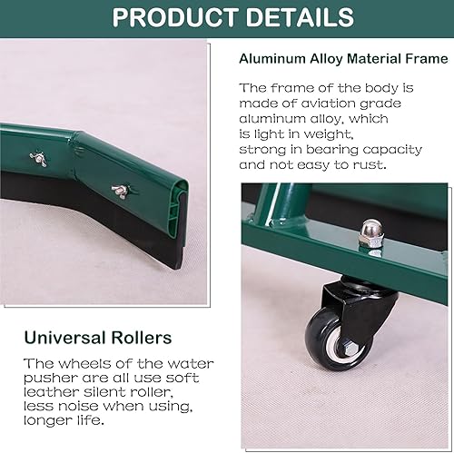 Miniatura 4 de Supvision Escobilla de goma deportiva para pista de tenis, escobilla de goma resistente para pisos con 2 hojas de espuma EVA