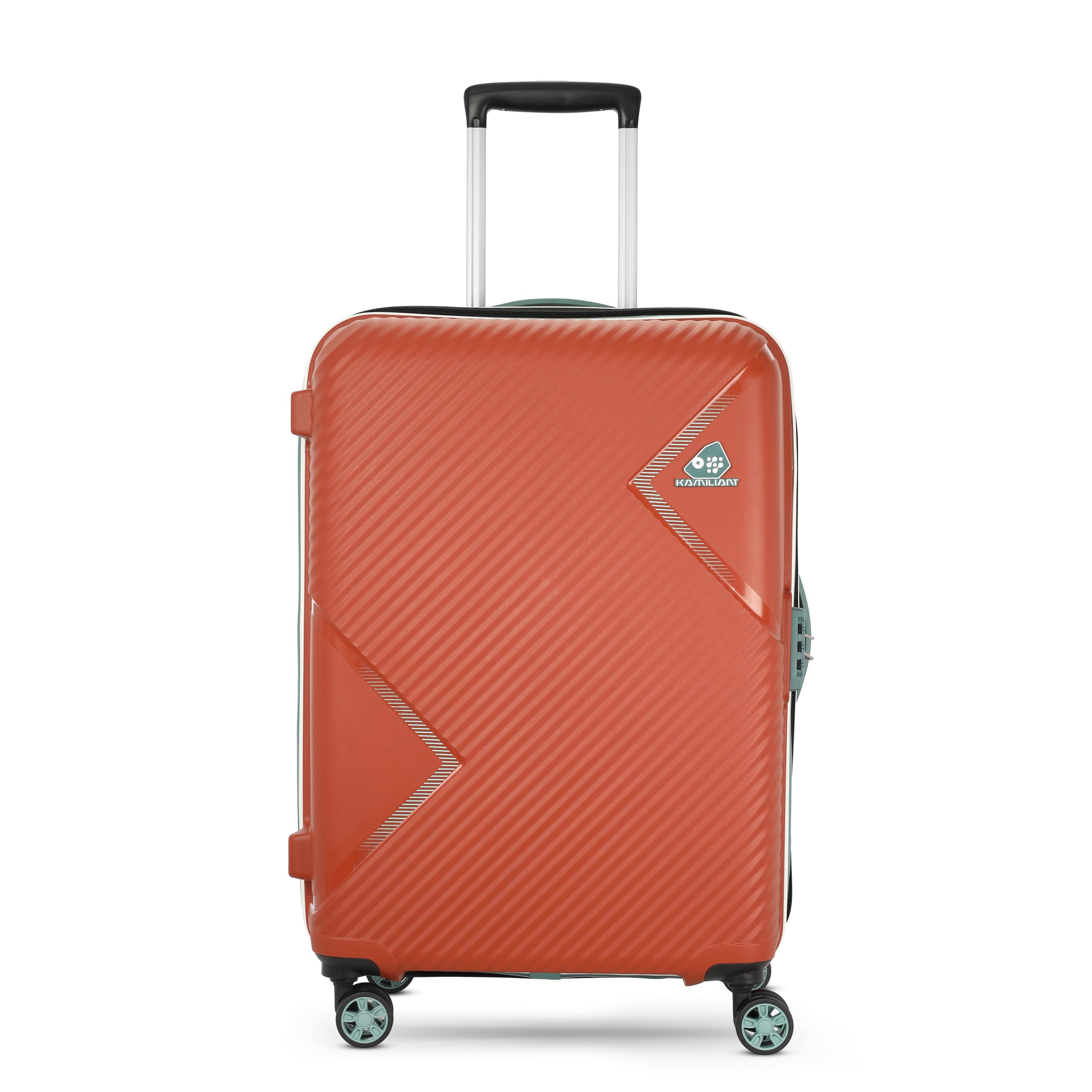 Polypropylene KAM Double 8 Spinner Wheels Hard Shell Suitcase Zakk Secure CRP DW SP79RST,Rust,Large, 79 Cm