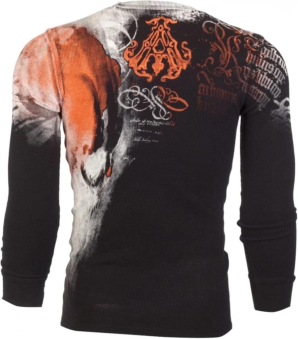 Vista 3 de Archaic by Affliction Men's Long Sleeve Thermal Shirt Night Watcher