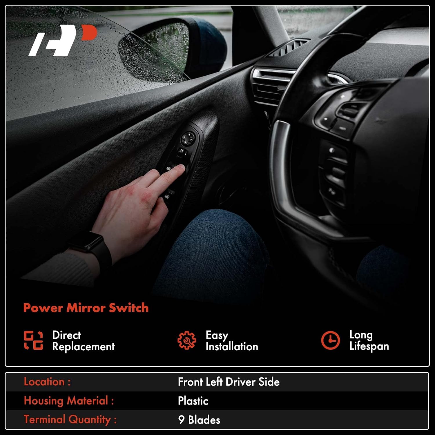 A-Premium Power Mirror Switch Compatible with Toyota