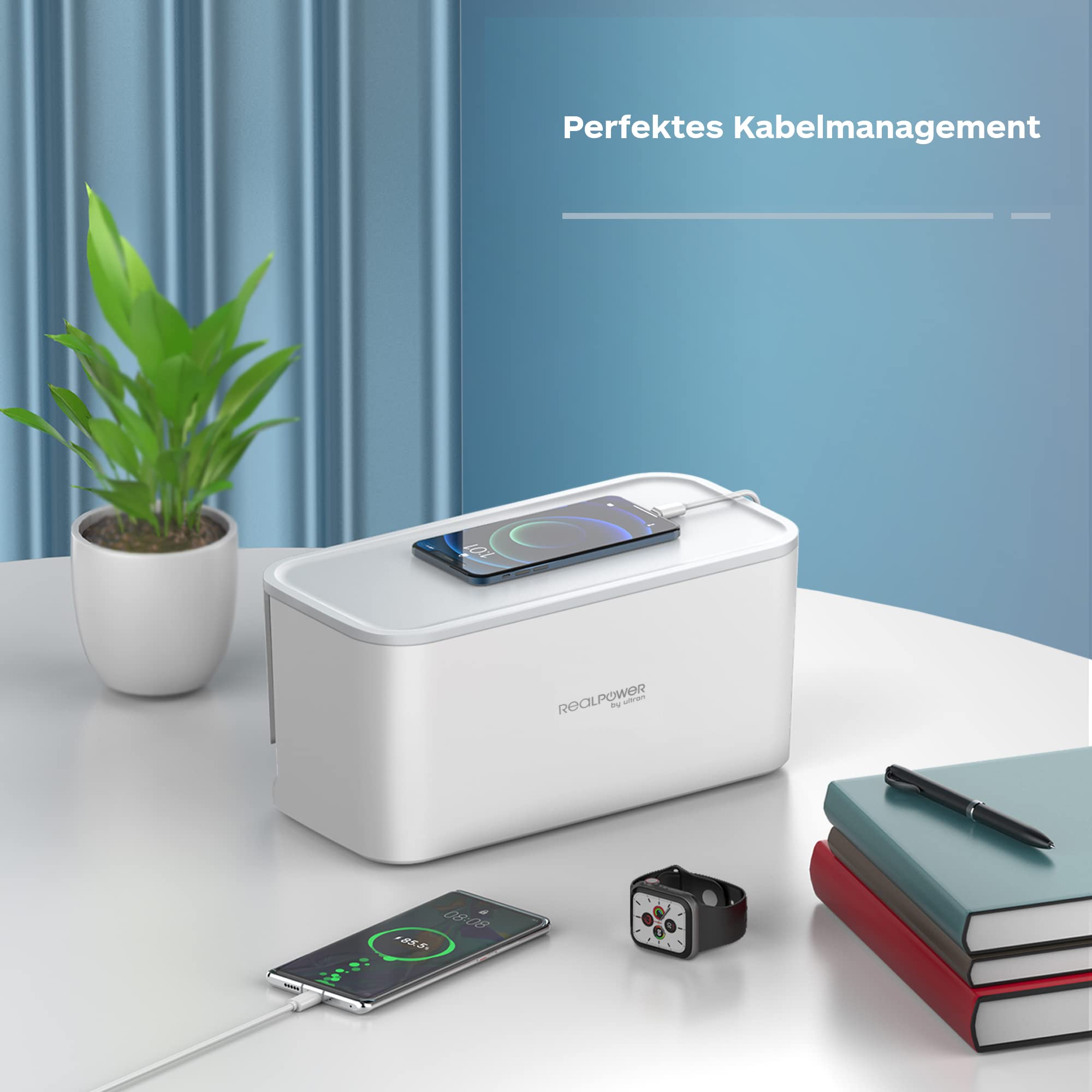 RealPower PowerBox 522 5-krotna kostka z 2 x USB i 2 portami ładowania USB-C