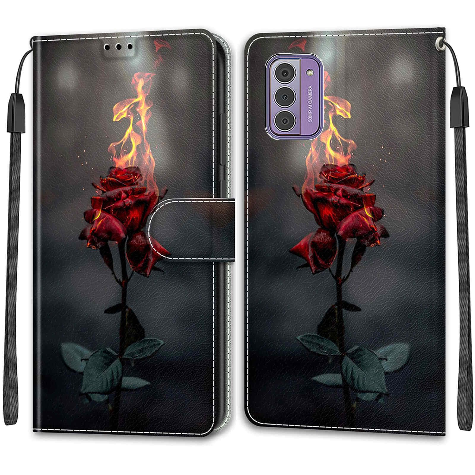 Handyhülle Für Nokia G42 5G – Flip Case Aus PU-Leder Mit 3 Kartenfächern, Ständerfunktion & Kameraschutz, Grüner Schmetterling