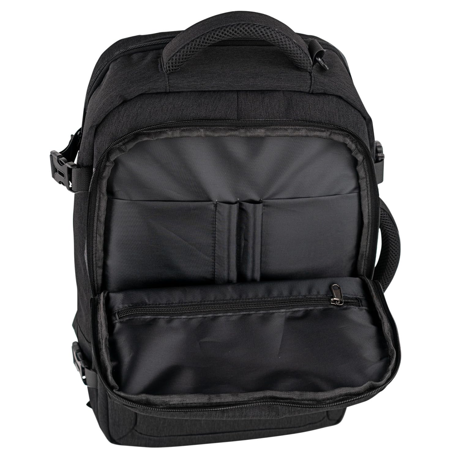 JASLEN - Zaino Bagaglio A Mano compatto per viaggi aerei Valigia Bagaglio A Mano leggera e pratica ideale per cabine delle principali compagnie low cost. Compatibile con Ryanair, Nero