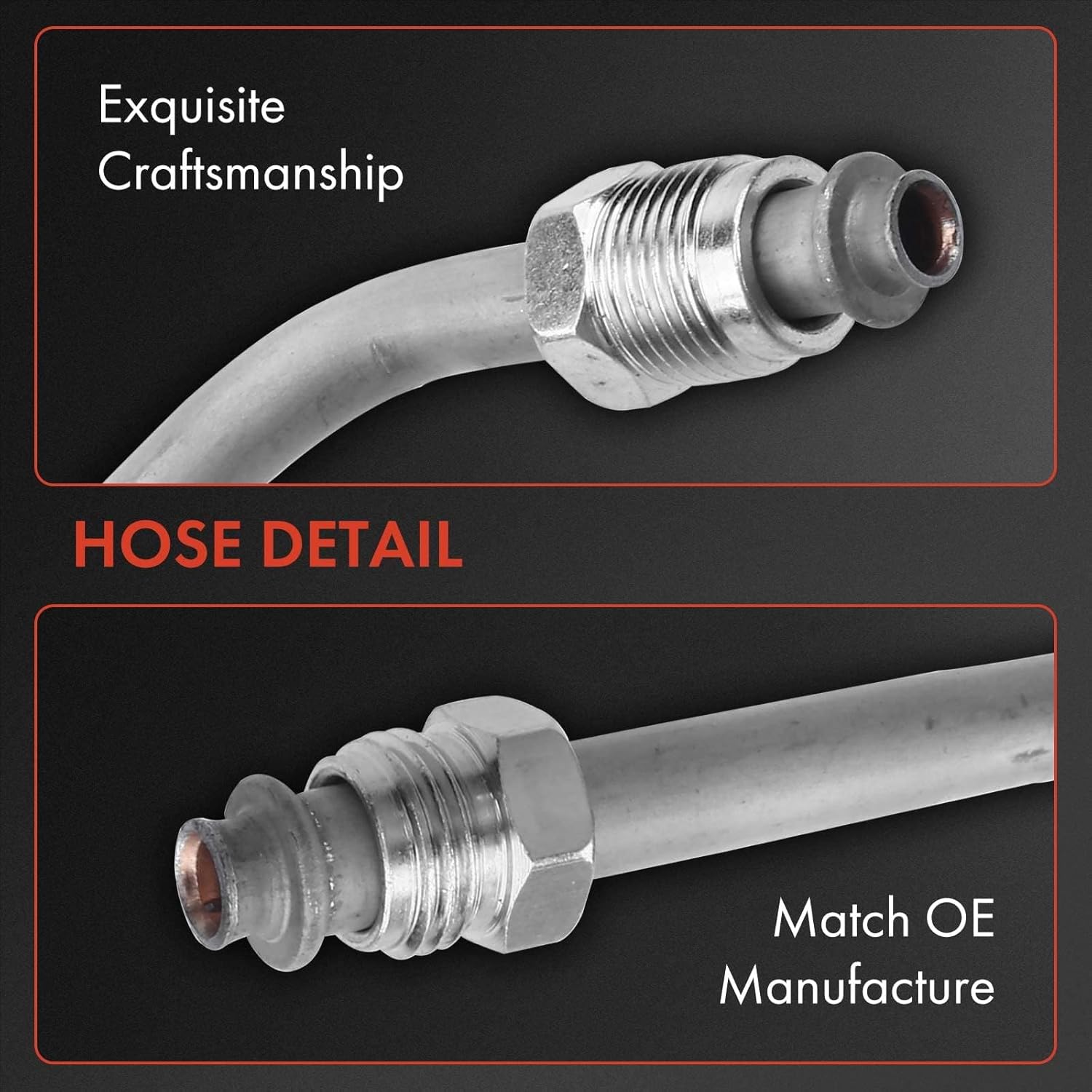 A-Premium Power Steering Pressure Hose Line Assembly Compatible with Chevrolet Corvette 2005-2013, 6.0L 6.2L 7.0L, with O-ring, Pump to Gear/Rack