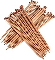 Vista 1 de Knitting Needles Set,36PCS Single Pointed Carbonized Knitting Needles, Sizes from 2.0mm-10.0mm, 25cmLength Knitting Tools for Handmade DIY Wool