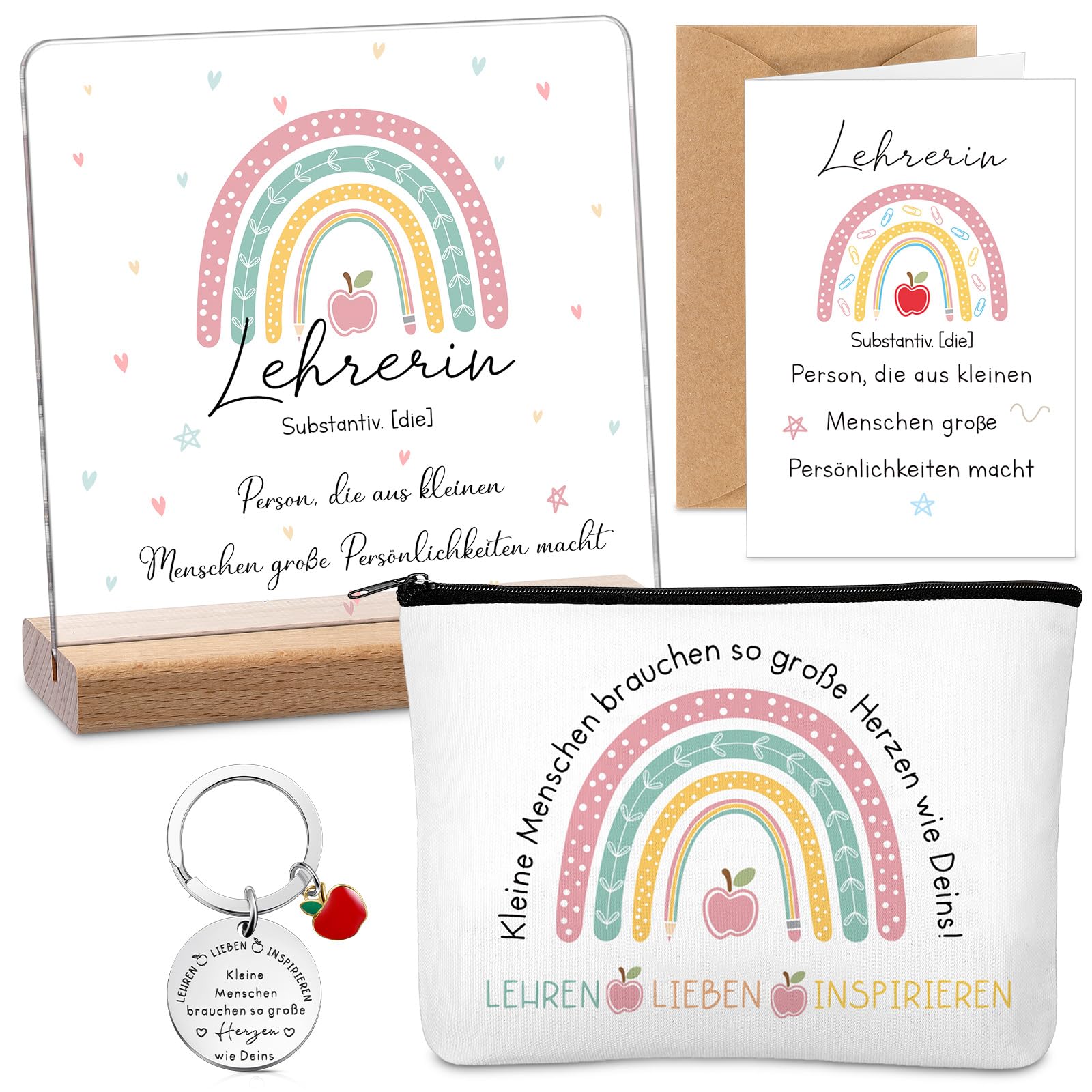 Dankeschön-Geschenkset Für Lehrer – Mit Kosmetiktasche & Schlüsselanhänger