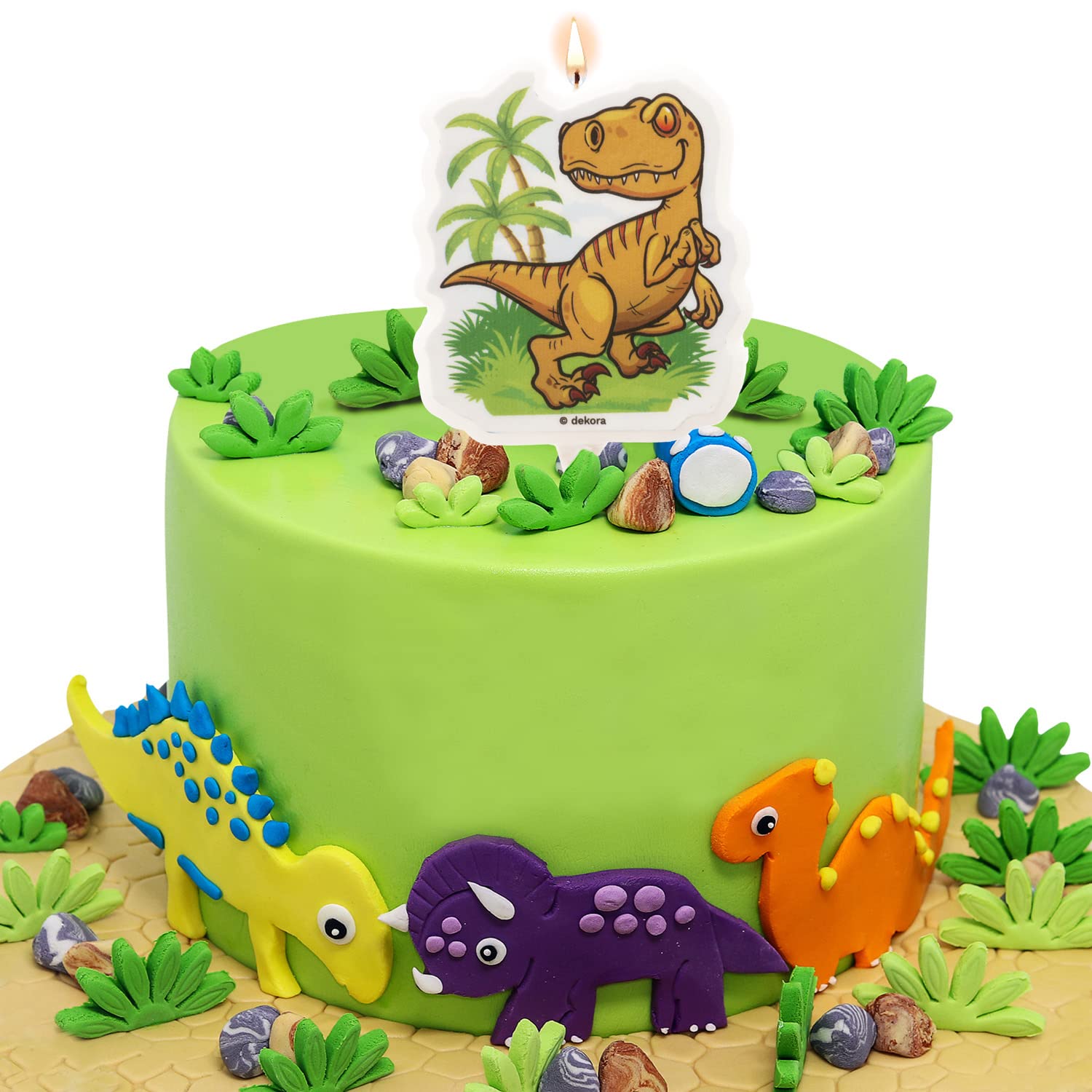 Candela Numero Compleanno, Candela Dinosauro Rossa Candele per Torta di Compleanno Candela Compleanno Dinosauro per Forniture per Decorazioni di Compleanno per Feste a Tema Dinosauri(Numero 7