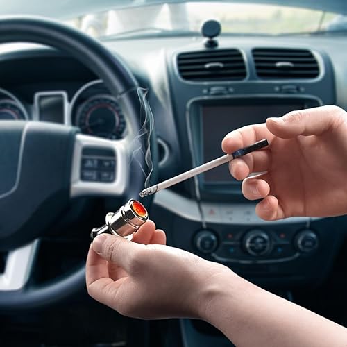 Miniatura 4 de Encendedor de cigarrillos para automóvil, construcción de plástico de metal, encendedor de cigarrillos de 12 V, repuesto para la mayoría de enchufes