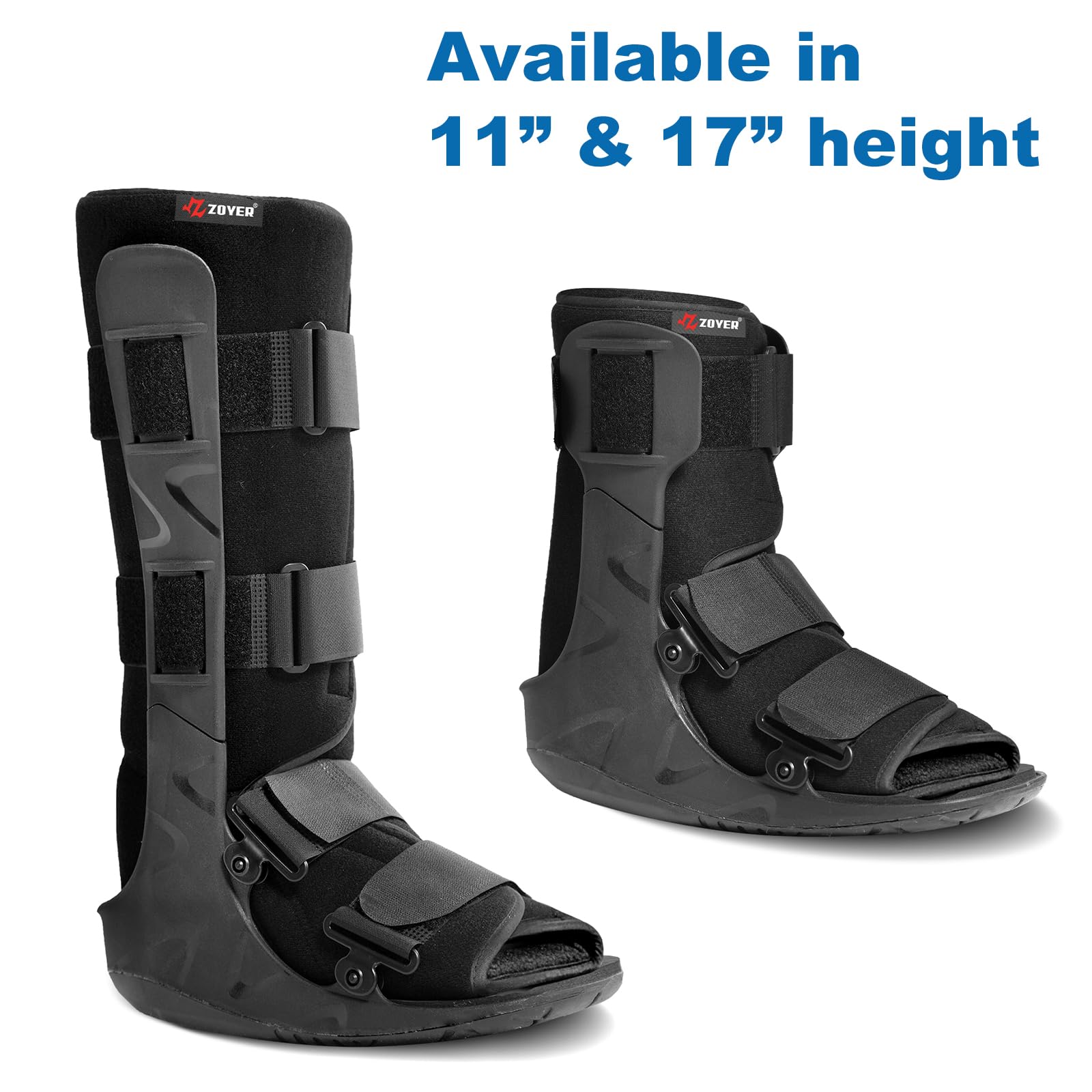 Zoyer Recovery+ - Bota de senderismo Essential de 11 pulgadas (tamaño grande)