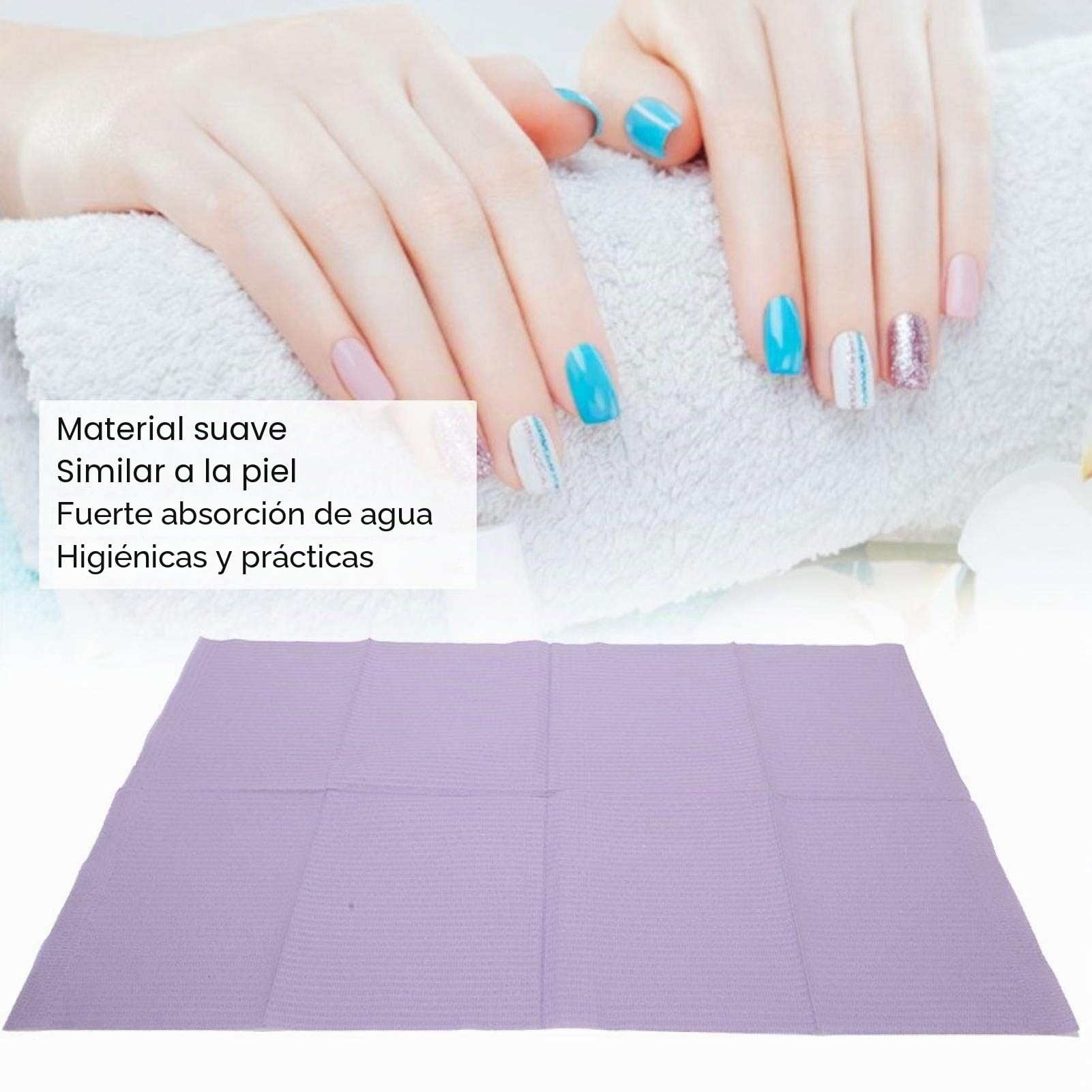 Compras Locas Tapetes para uñas, almohadilla de mesa desechable para decoración de uñas, mantel impermeable para manicura profesional de salón de uñas