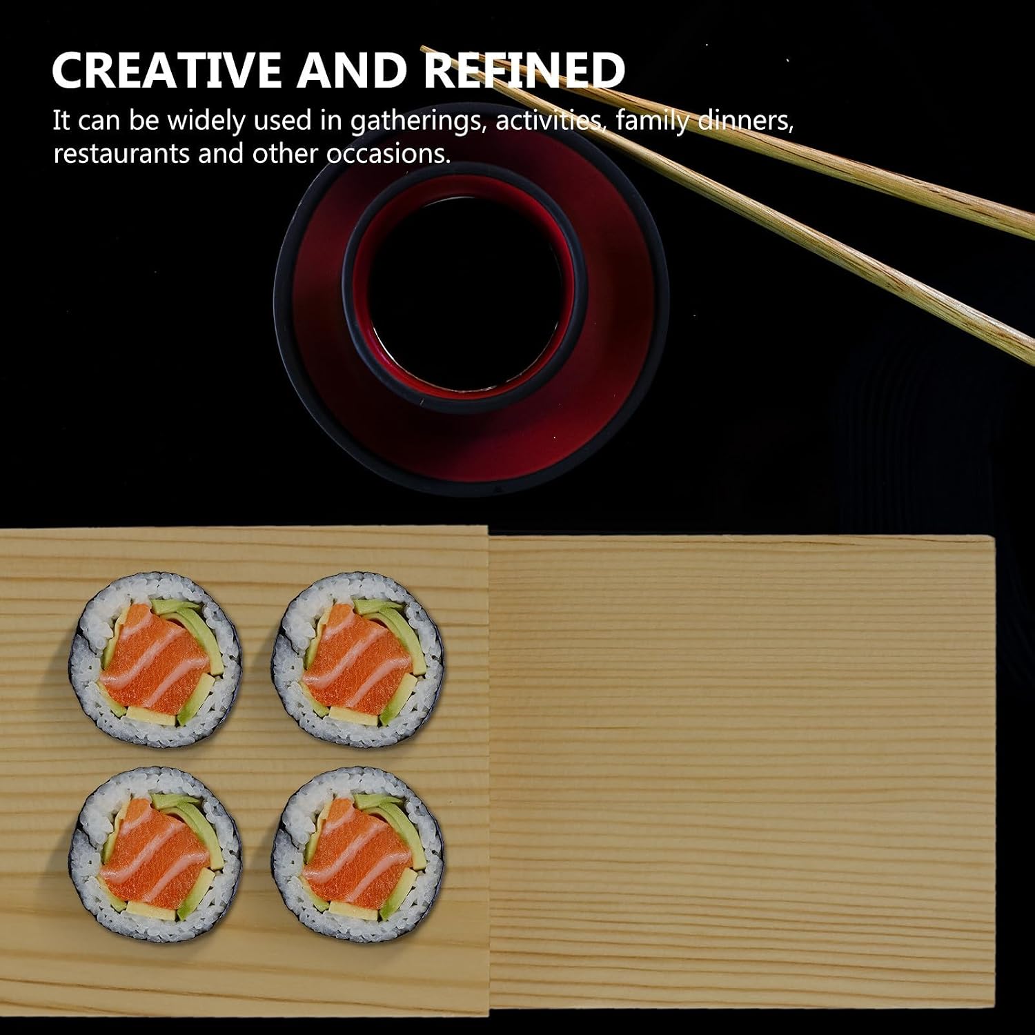 Wooden Sushi Plate Creative Tableware Storage Plate for Home Parties