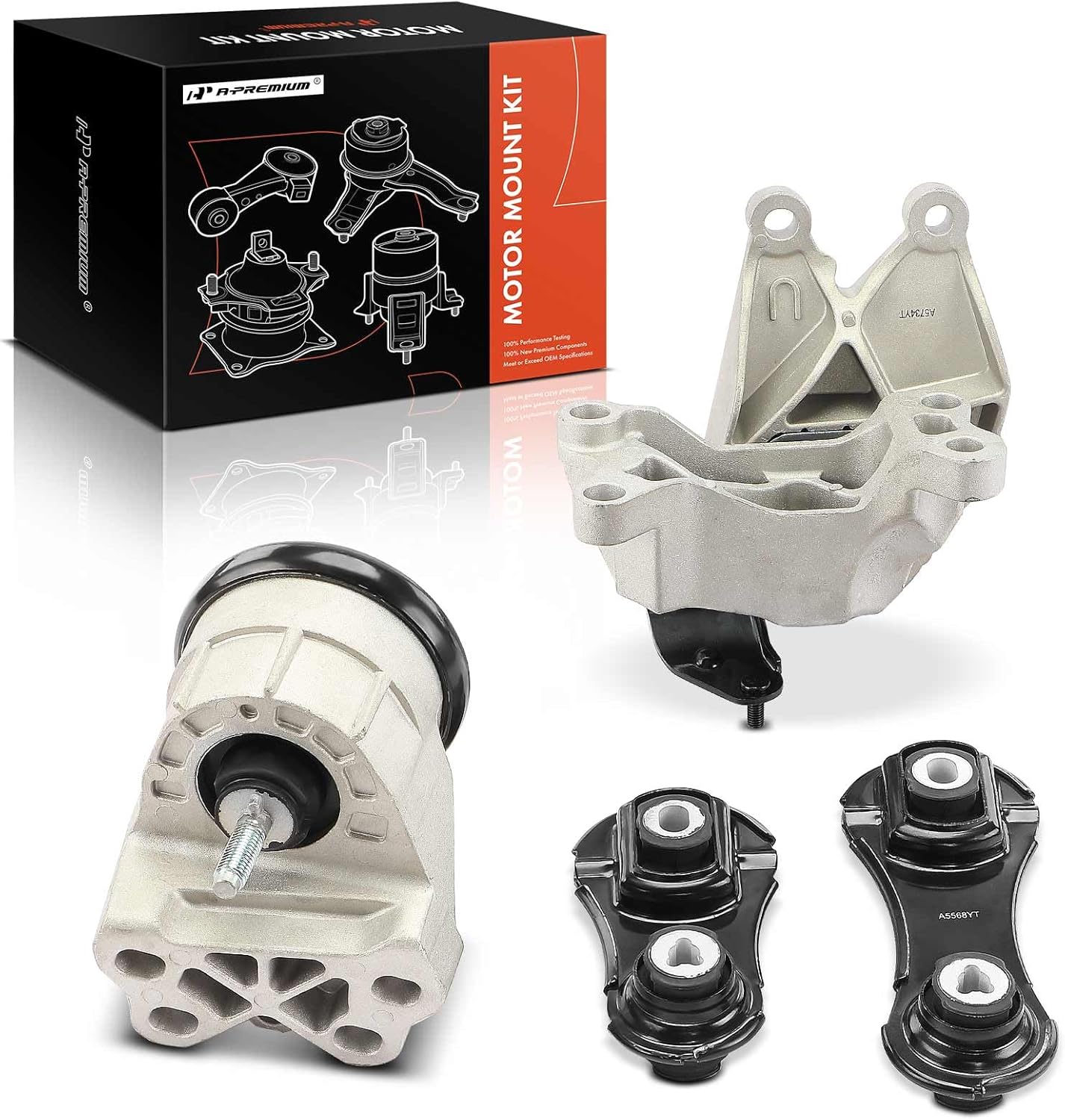 A-Premium 4PCS Engine Motor Mount and Transmission Mount and Torque Strut Mount Kit Compatible with Ford Explorer 2013-2017, Police Interceptor Utility 2014-2017, 3.5L, Turbocharged