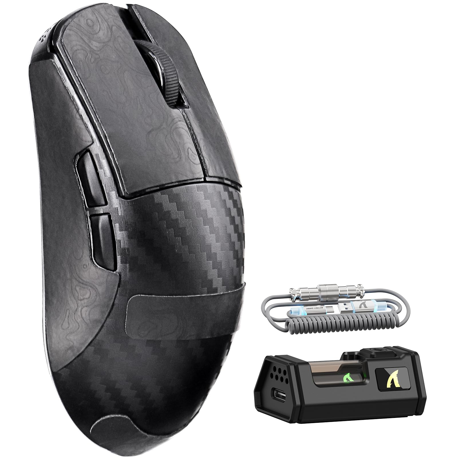 Amazon | ATTACK SHARK R11Ultra 影鮫 カーボンファイバーマウス