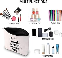 Flugbegleiter-Geschenk „What Day Is It Where Am I“ Make-up-Tasche – Kosmetiktasche Für Stewardessen & Reisen