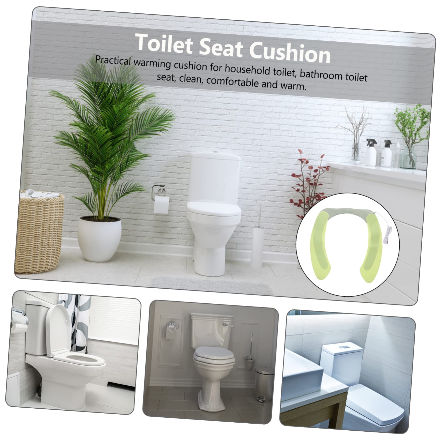 Yardenfun Potty Seat for Toilet Heated Cushion Pad Comfortable Warm Great for Family Friends