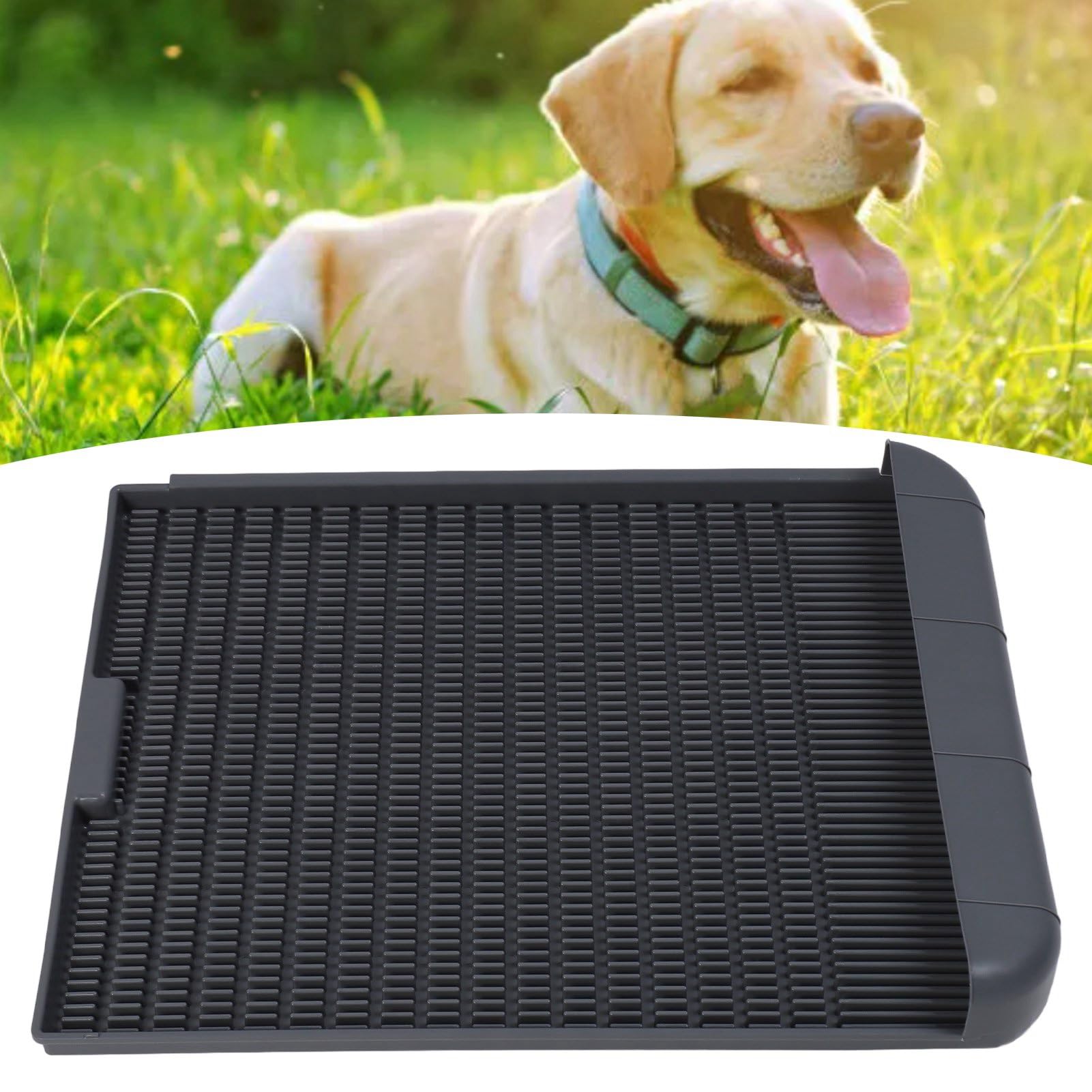 Generic Bandeja para Orinal para Mascotas, Inodoro Interior para Perros de Diseño de una Pieza para Todas Las Razas, Fácil de Limpiar y Mantener, Material PP de Primera Calidad, Adecuado para (L)