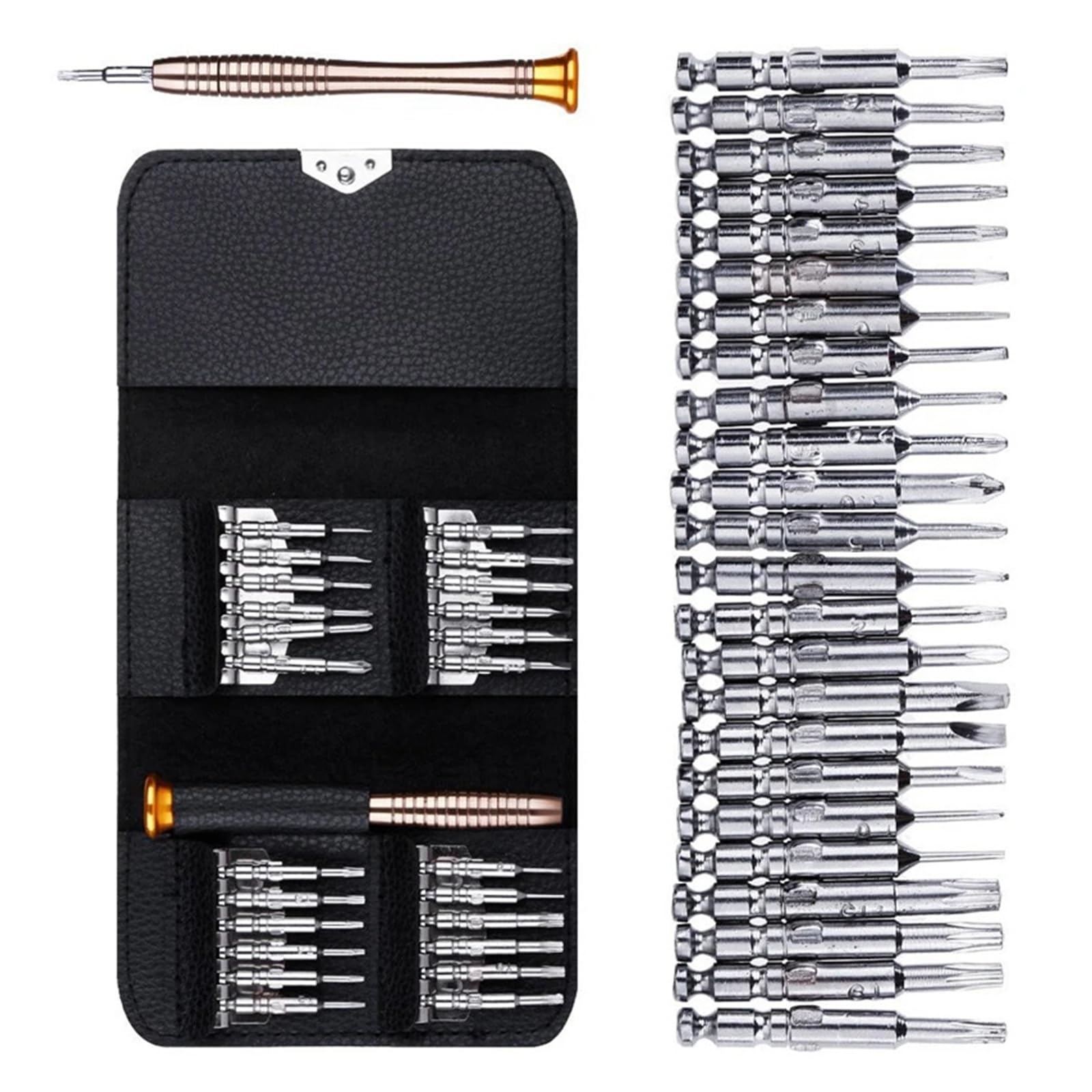 Generico Juego de Puntas Destornillador magnético, Torx, Llave removedora Enchufe, Herramientas reparación PC y teléfono, Accesorios