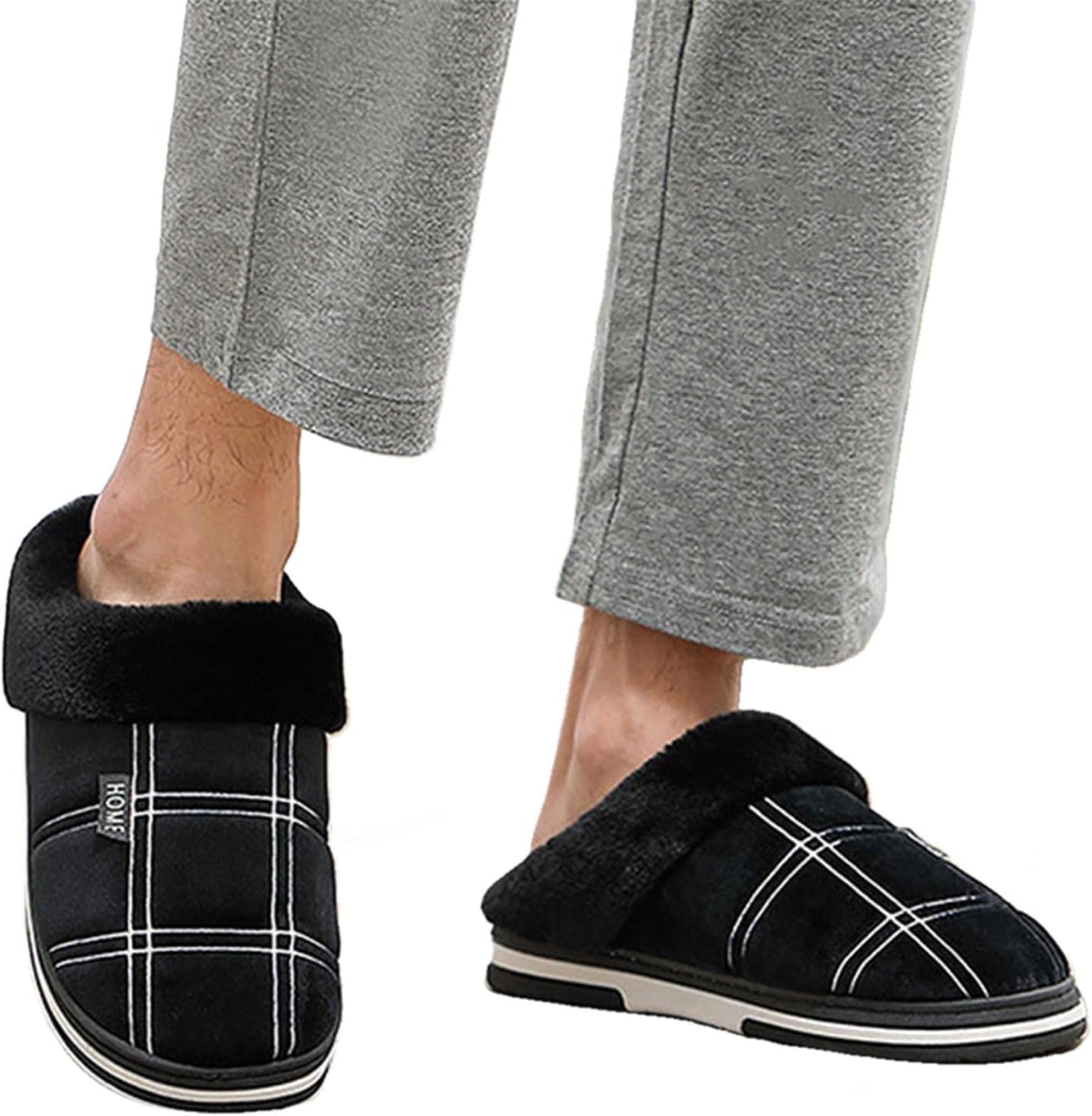 Cotton slippers Men'S Slippers Home Antiskid Winter Indoor Plush Slippers With Fur Big Size