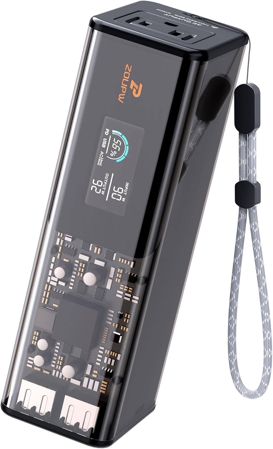 140W Portable Power Bank with 100W Pure Sine Wave AC Outlet, 27000mAh Laptop Power Bank, 160W Total 5-Port Fast Charging, 99.9Wh TSA Approved Travel Essentials for iPhone iPad and MacBook