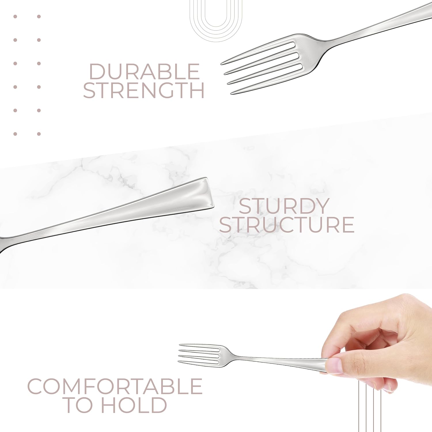 Exquisite Mini Disposable Silver Forks For Desserts - Bulk Pack Of 500 Dessert Forks – Size: 4 Inch - Color: Silver - Real Flatware Look - BPA Free - Food Safe