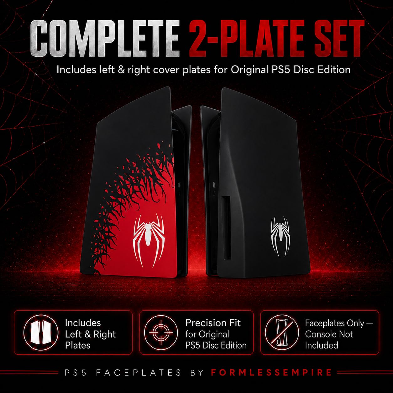 Amazon.com: FormlessEmpire Cover Plates and Faceplate for PS5 Disc