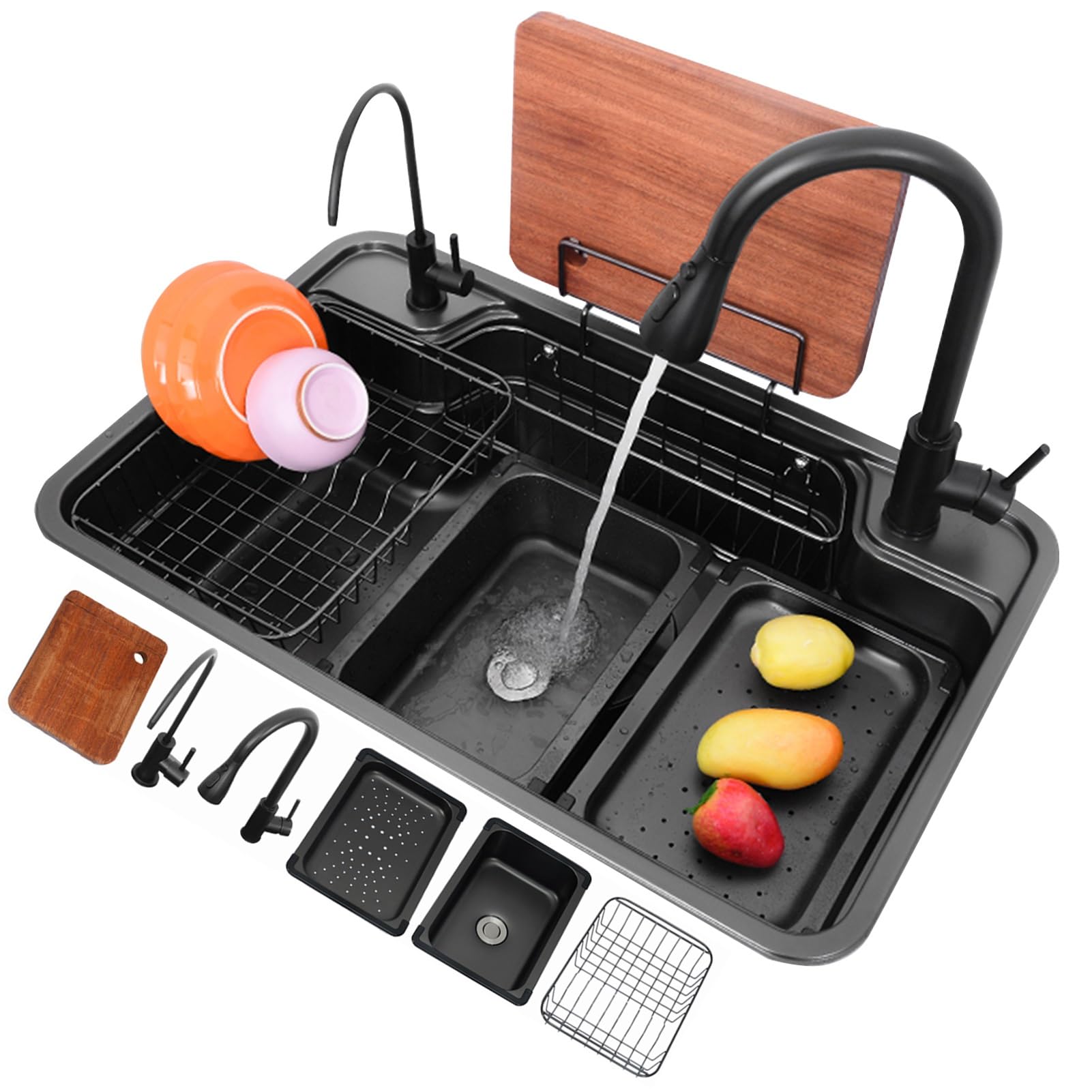 Évier de cuisine multifonctions pour simplifier la préparation des repas