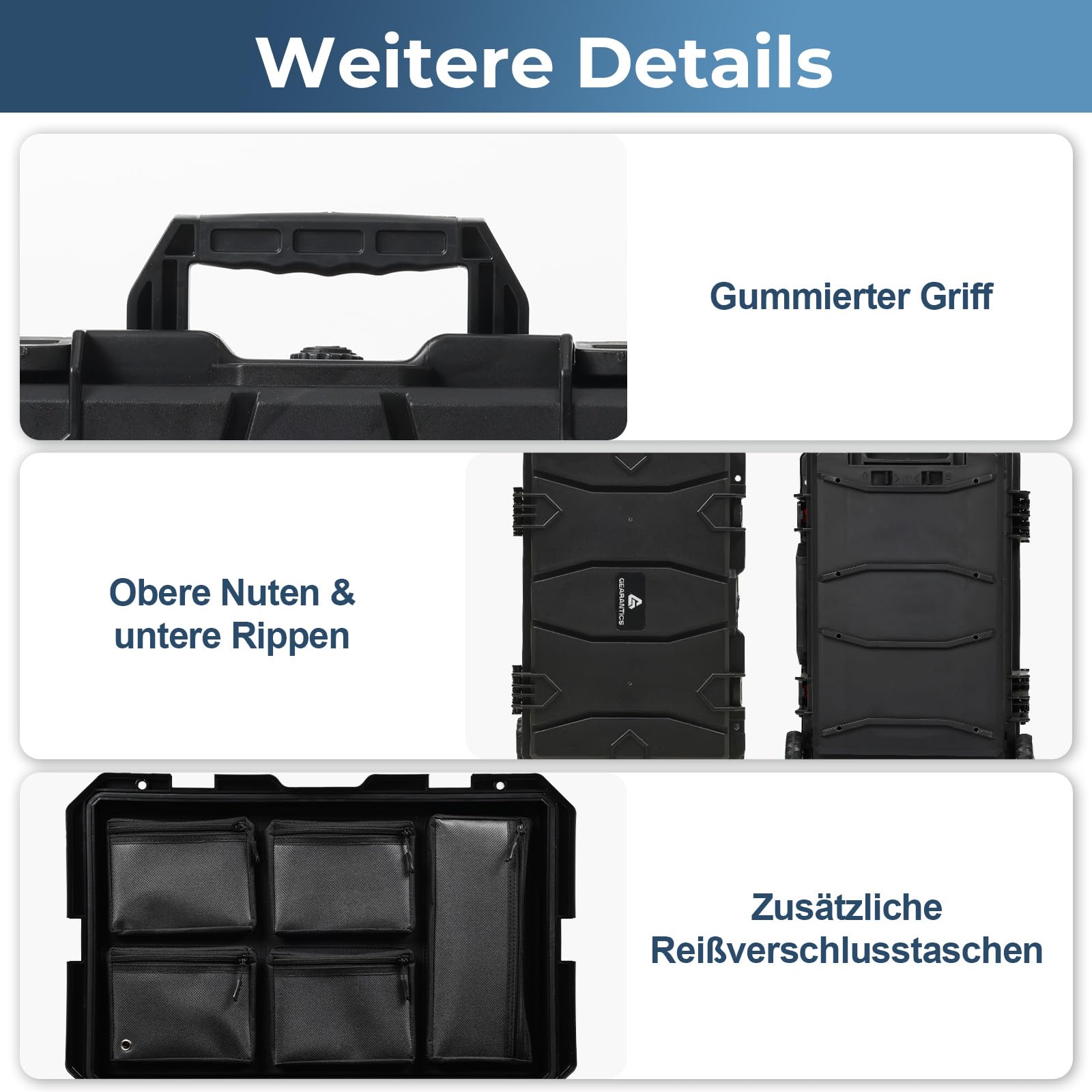 COWVIE Wetterfestes Hartschalen-Geheuse für DJI Gimbal, Trolleykoffer mit Rollen, Ausziehbarer Griff, Klett-Trennwände & Gurte, IP67 Wasserdicht & Staubdicht für Kamera, Drohnen & Equipment