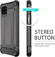 Vista 5 de Asuwish Funda de teléfono para Samsung Galaxy Note 10 Lite con protector de pantalla de vidrio templado y accesorios para celda de doble capa, Negro