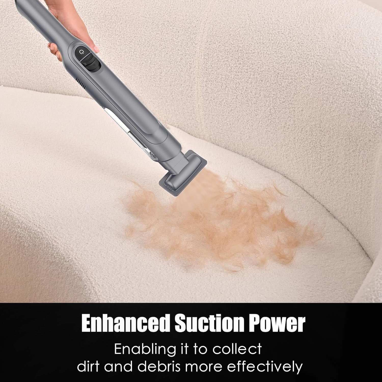 Handheld Vacuum Cordless, Lightweight 1.4lb with Powerful Suction, Charging Dock, Single Touch Empty and Detachable Dust Cup, Portable Mini Car Vac for Home Office and Pet Hair (Frosted Silver)