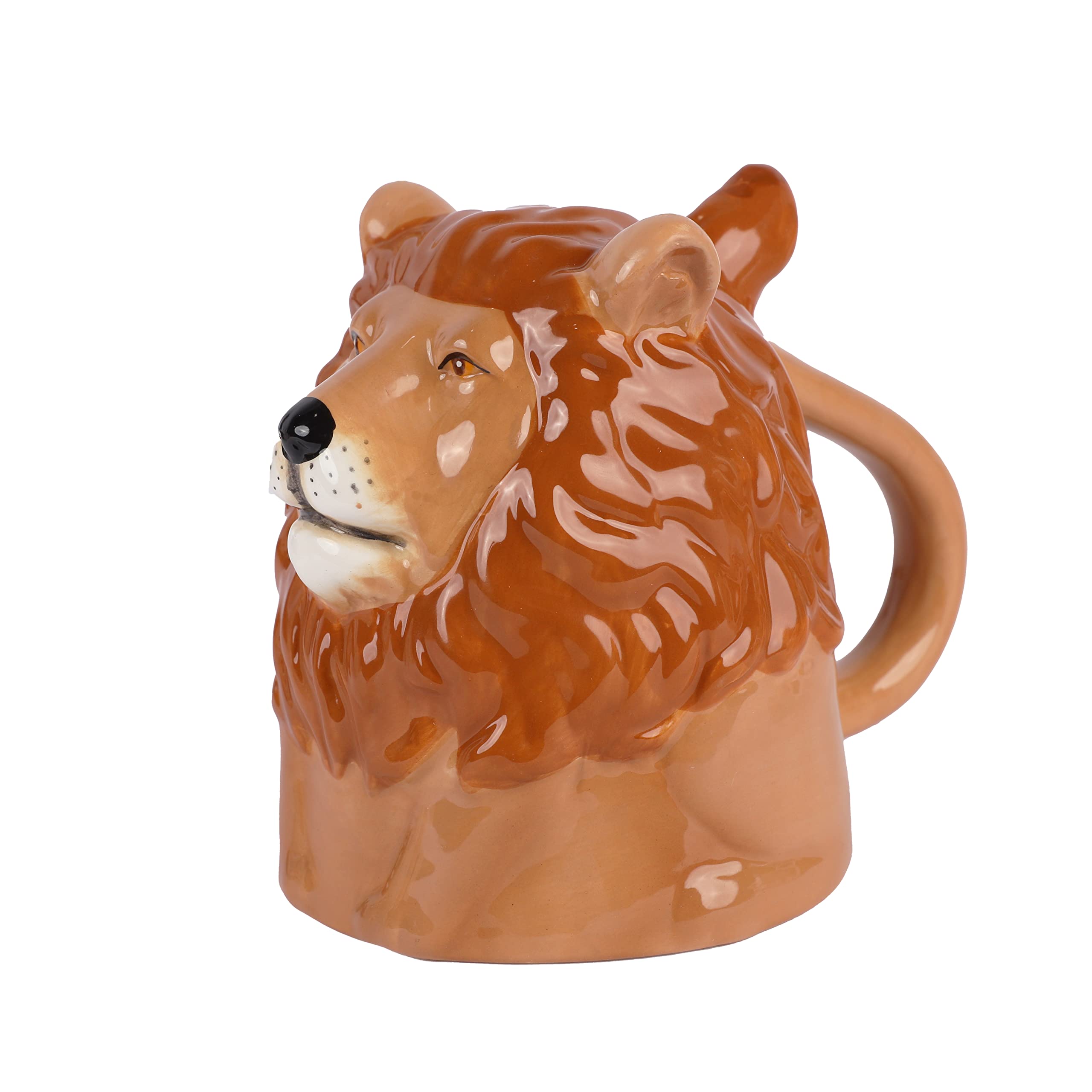Servette Home Ceramic Lion Coffee Mug 10oz Upside Down Lion
