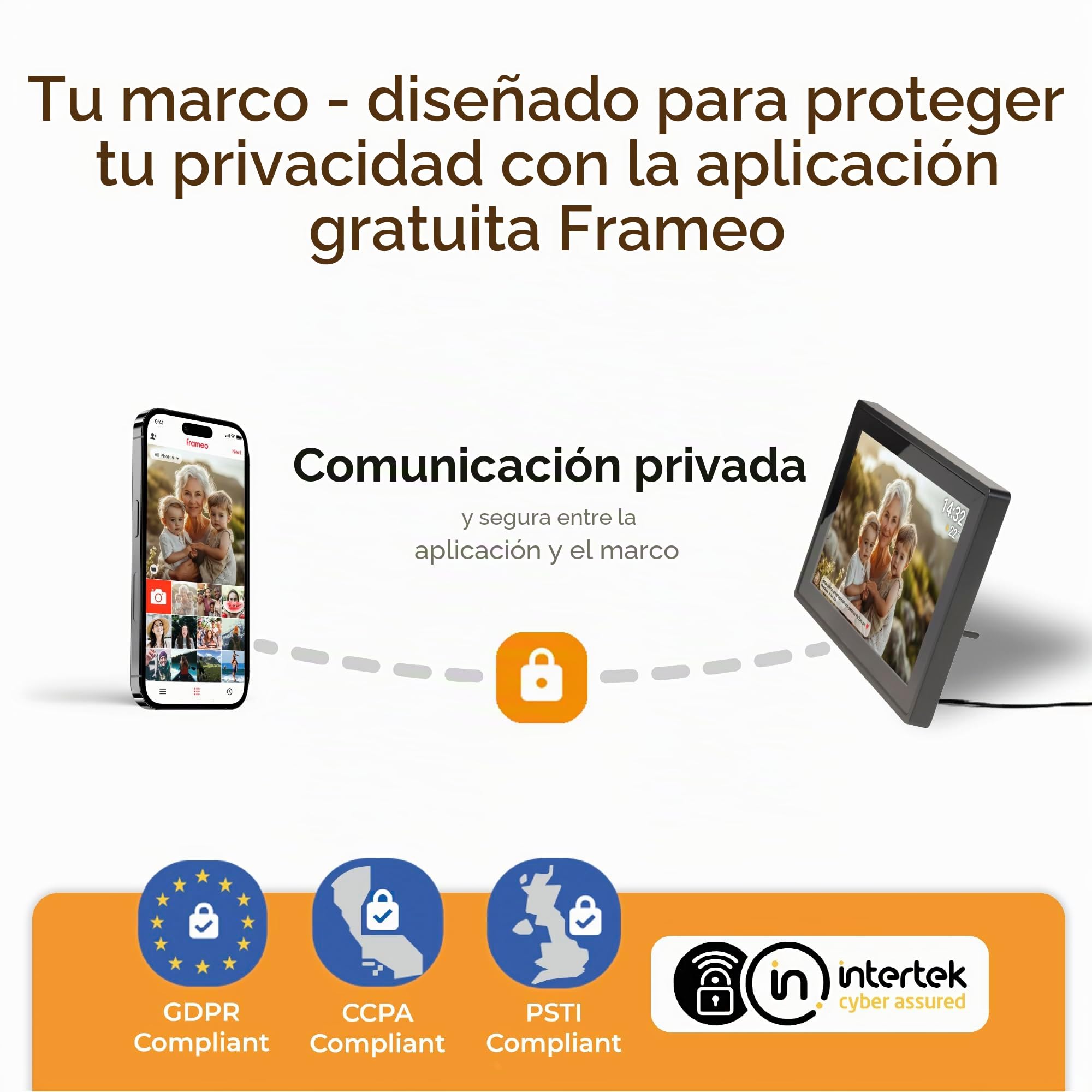 Denver Frameo Marco Digital WiFi 10,1 Pulgadas, Pantalla IPS táctil, 16 GB, App Frameo, Color Negro