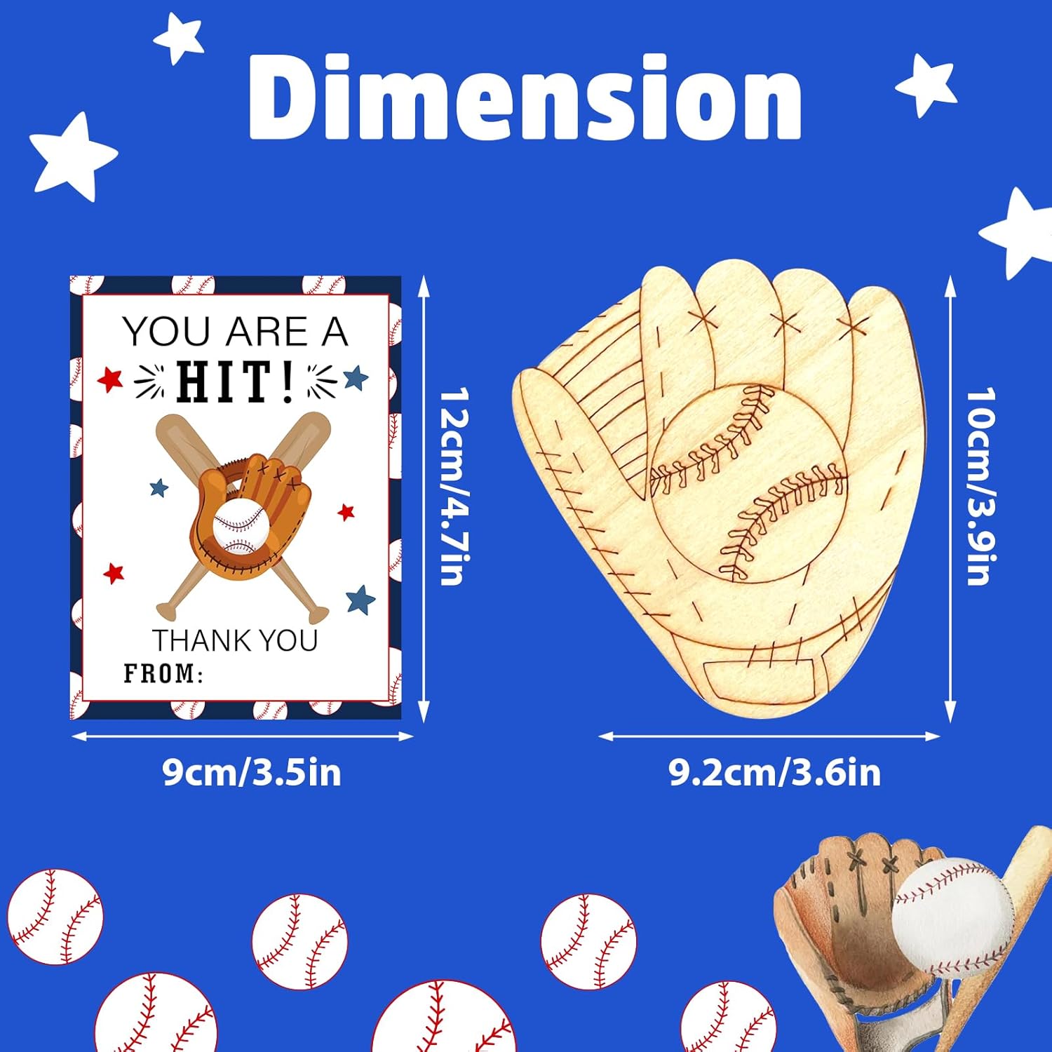 Pzhgoct Baseball Party Favors - 12 PCS Baseball Birthday Party Favors Wooden Painting Craft Kits with Cards - Sport Themed Goodie Bags Stuffers Gifts Supplies for Kids Boys Girls
