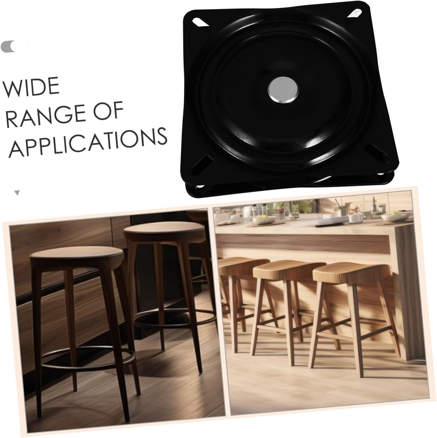 Hemobllo Heavy Duty Bar Stool Swivel Plate Rotating Mechanism for Chairs and Furniture Smooth Rotation Easy Installation Design for Replacement