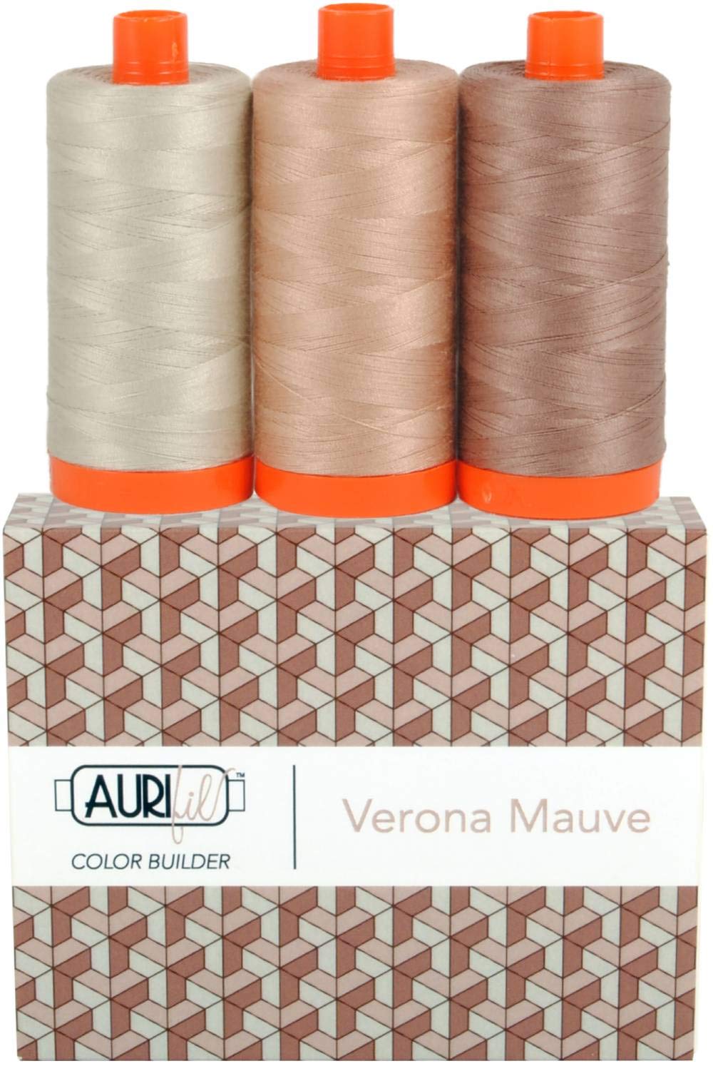 Aurifil CB Verona Malve lot de 3 fils de qualité pour couture