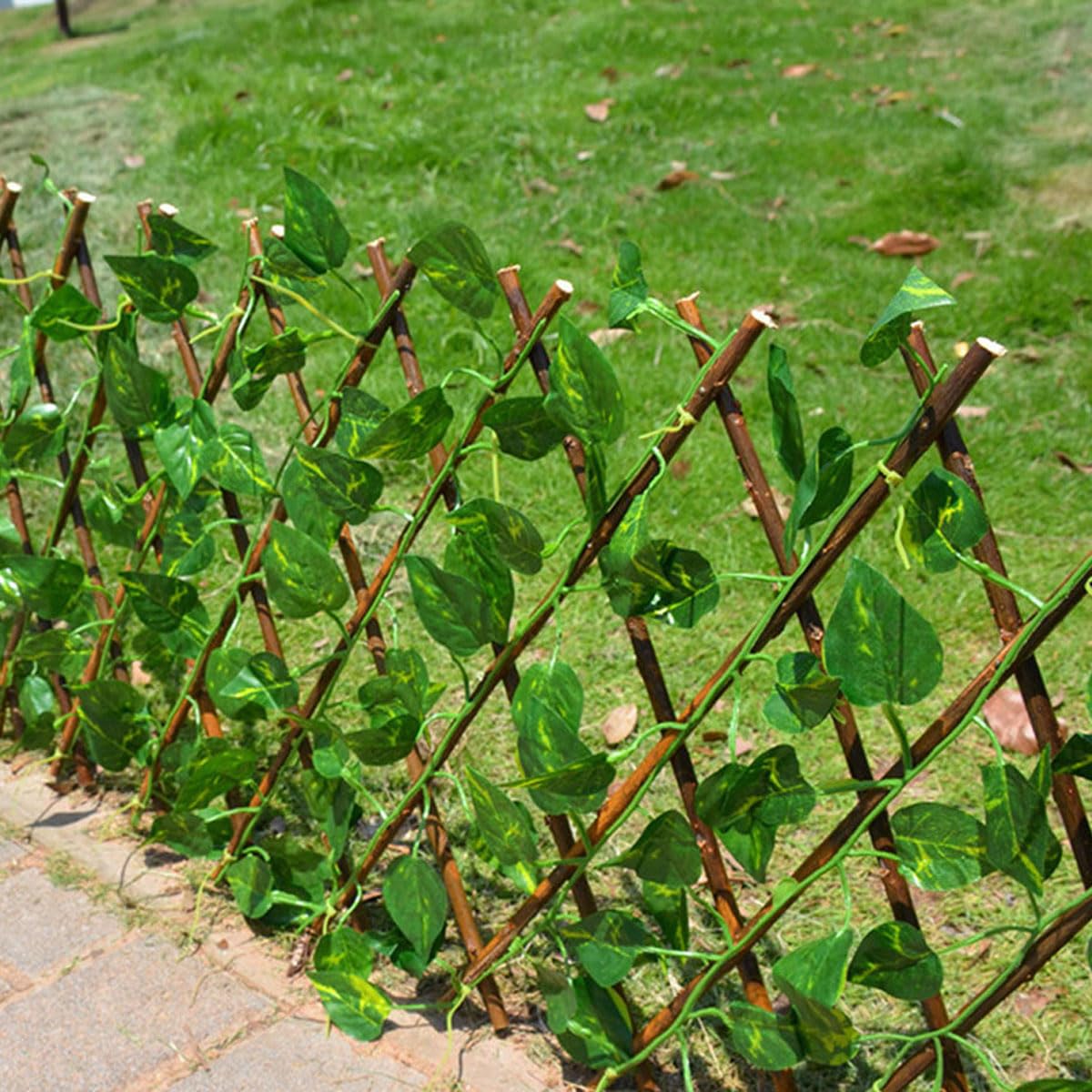 1pcs Wooden Trellis Expandable Garden Trellis For Climbing Plants 38 x100cm Expanding Willow Trellies Decoration & Plants Partitioning Fence Panel Screening Lattice(1pcs)
