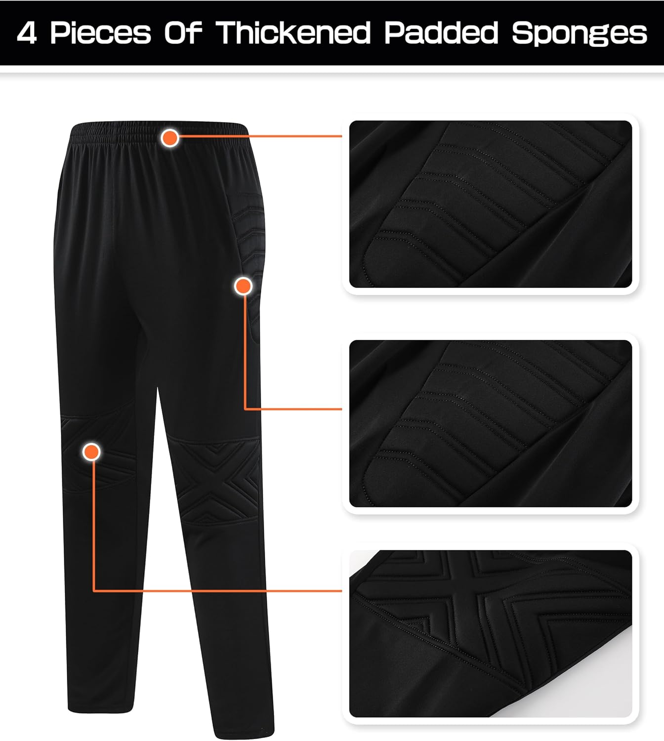 Hiheart Boys Goalkeeper Soccer Jersey and Pants Set Padded Long Sleeve Goalie Shirt - Image 4