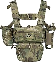 Vista 23 de YAKEDA - Chaleco táctico con bolsillo para revista, ajustable, desmontable, corte láser, modular Molle