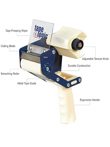 Miniatura 4 de Tape Logic TLTDHD3 Dispensador de cinta de sellado de cartón resistente, 3 pulgadas, azul/blanco