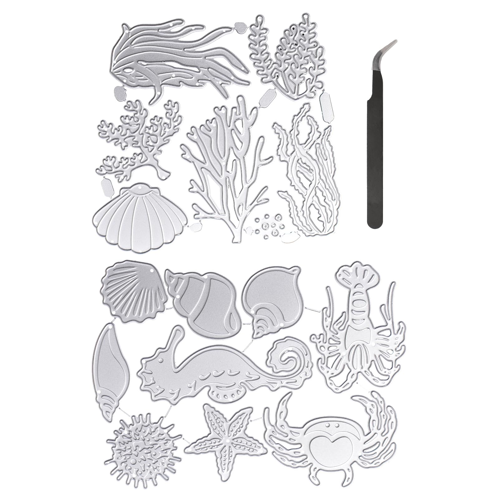 BENECREAT 3 Matrices Découpe Poisson - Pochoirs Métalliques Pour Scrapbooking Et Bricolage