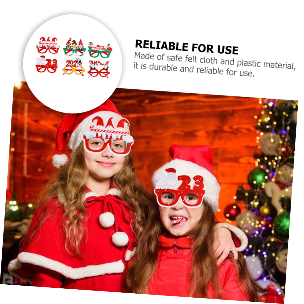 Amosfun 18stücke Teiliges Weihnachtsbrillen Lustige Partybrillen Filz Für Festliche Anlässe Für Und Feiern Weihnachts-Accessoires