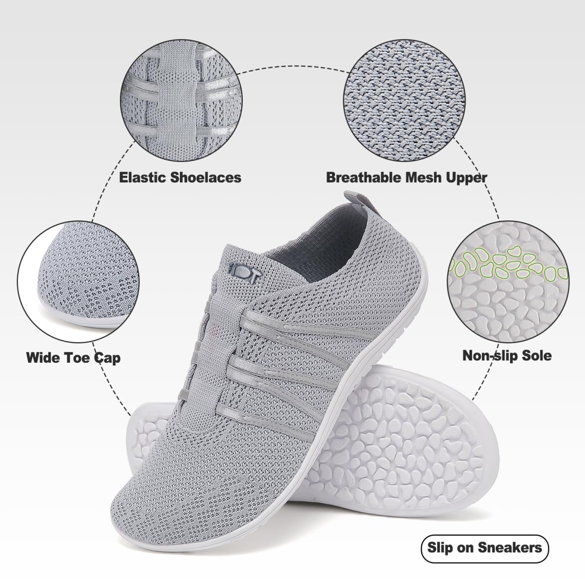 Geweo Unisex Buty do Chodzenia Boso Minimalistyczne Buty Antypoślizgowe 37-45EU