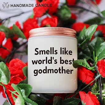 Godmother Gift from Godchild - Godmother Mother's Day Proposal Present Christmas Thanksgiving Gift from Goddaughter, Best Godmother Lavender Candle