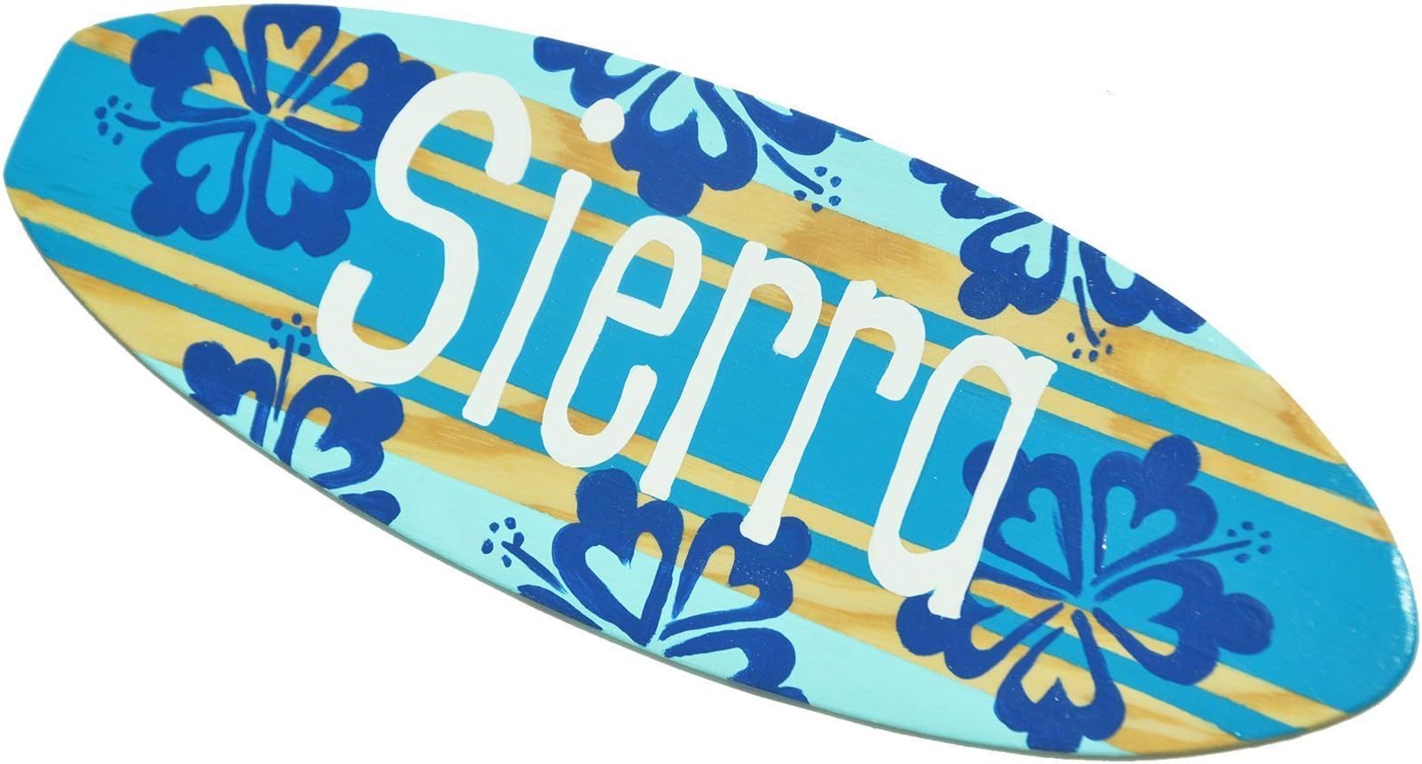 Beach Themed Art - Personalized Surf Decor - 18 inch Surfboard Wall Hanging