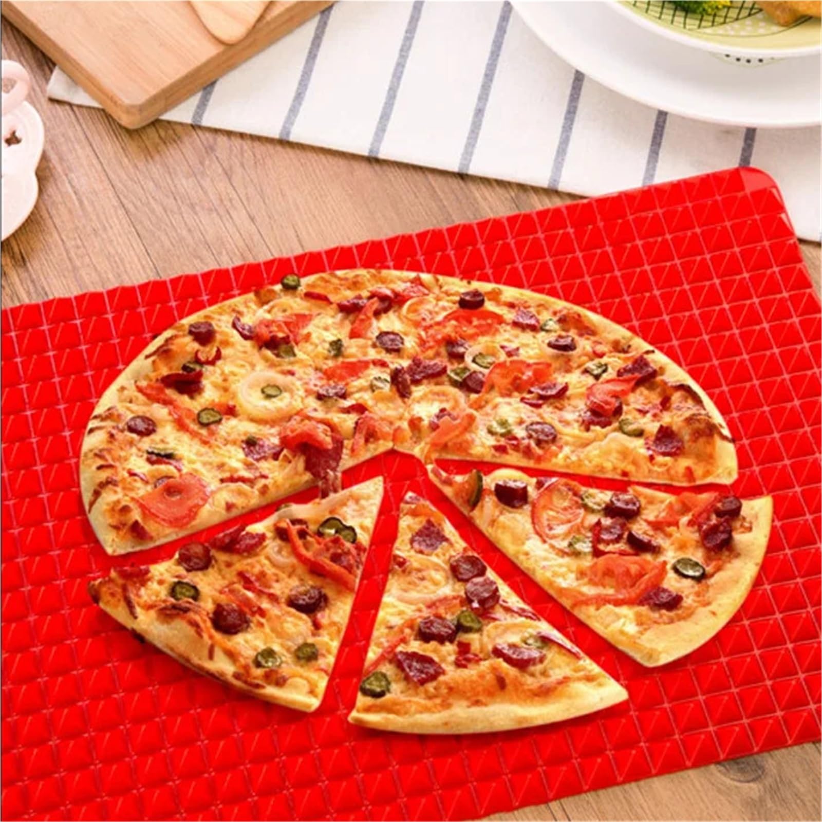 Tapete Para Horno Tapete multifuncional de silicona for Pizza, mantel individual for hornear en horno microondas, bandeja hoja, herramientas cocina for, moldes for, 2 uds