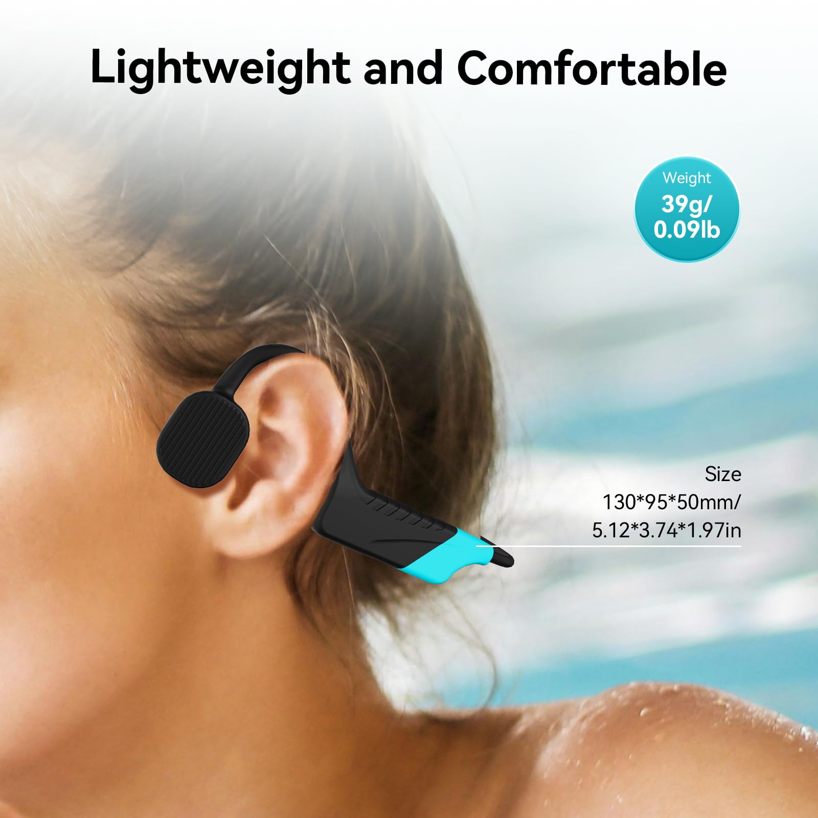 Retekess TT120 Comunicador Para Entrenadores de Natación, Auriculares de Natación Impermeables IP68, Conducción Ósea, Para Guiar el Entrenamiento,Club de Natación, (1 Transmisor, 5 Receptores)