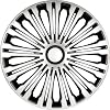 AutoStyle Set of 4 wheel covers Volante 17-inch silverblack