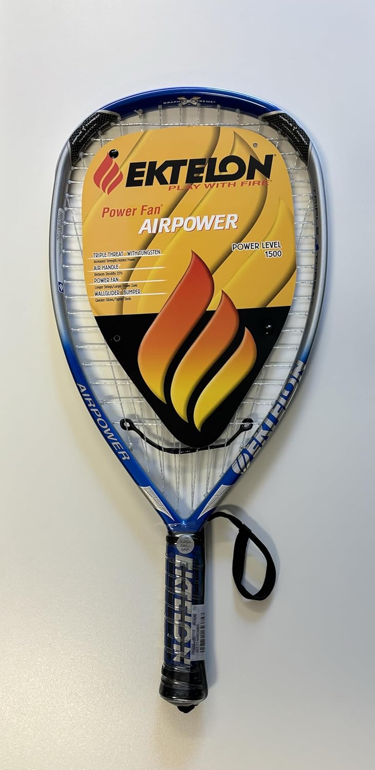 Airpower 1500 Triple Threat Tungsten Racquetball Racquet, Grip SS, Silver/Blue